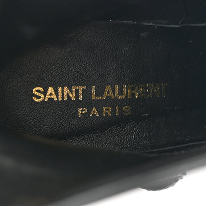 Saint Laurent Patent Vendome Buckle Ankle Booties 36 Black 7 of 9