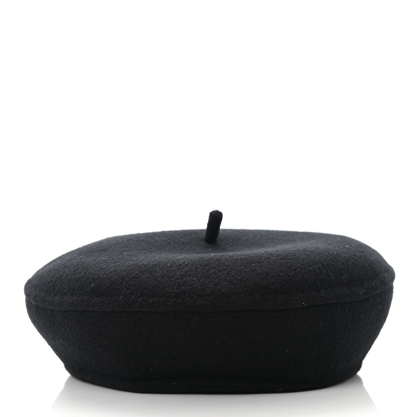Wool Oblique Reversible Chic Beret 57 Black