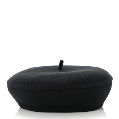 Christian Dior Wool Oblique Reversible Chic Beret 57 Black 4 of 8