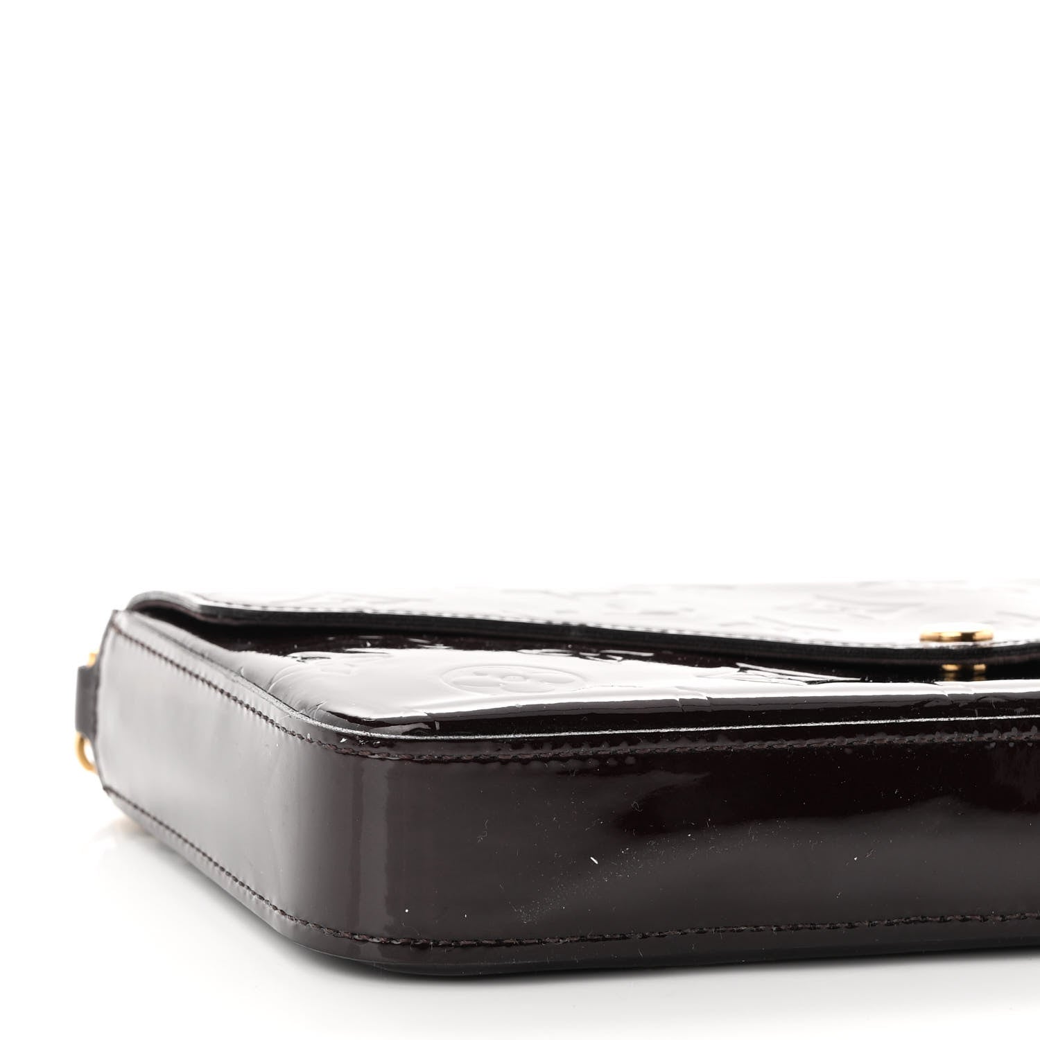 Louis Vuitton Vernis Pochette Felicie Chain Wallet Amarante 9 of 10