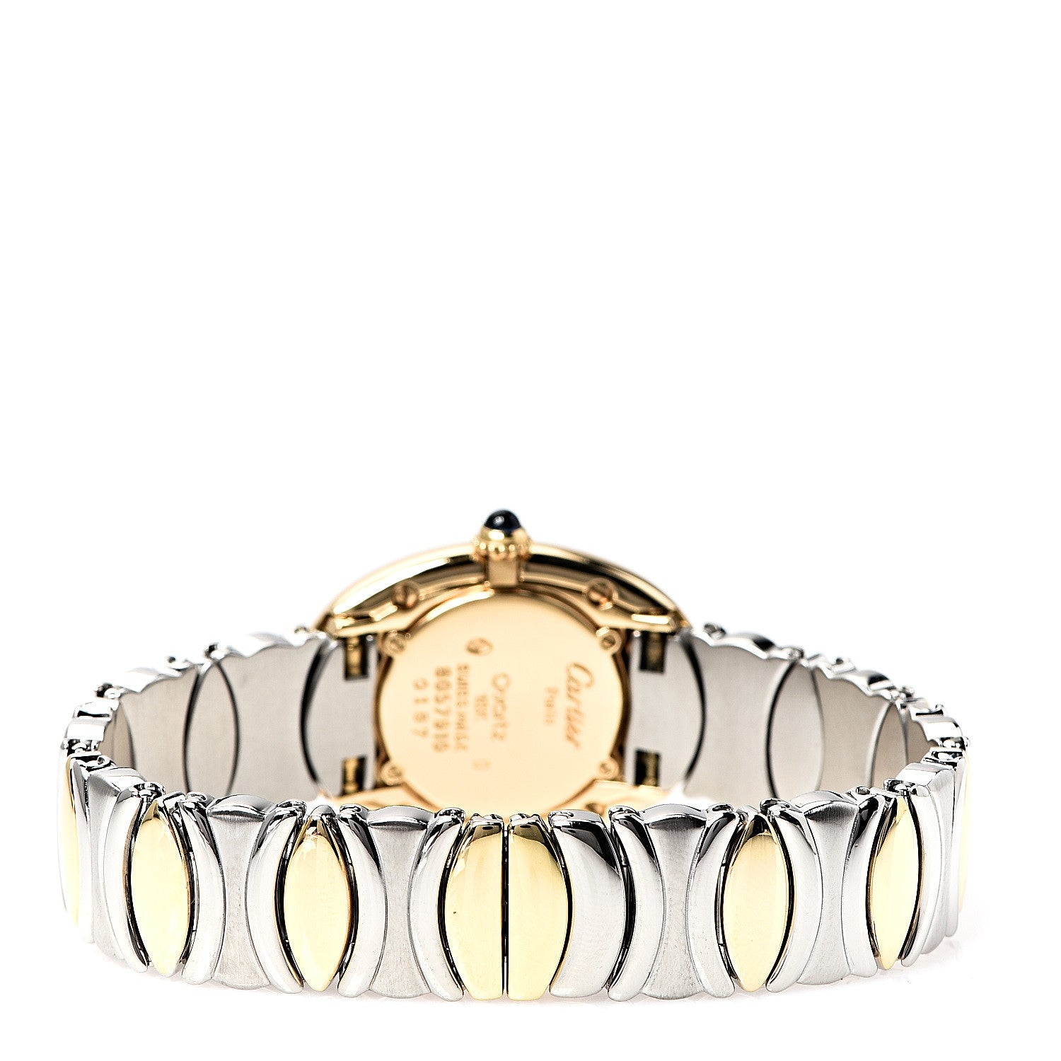 Cartier Stainless Steel 18K Yellow Gold 22mm Baignoire Quartz Watch 3 of 5