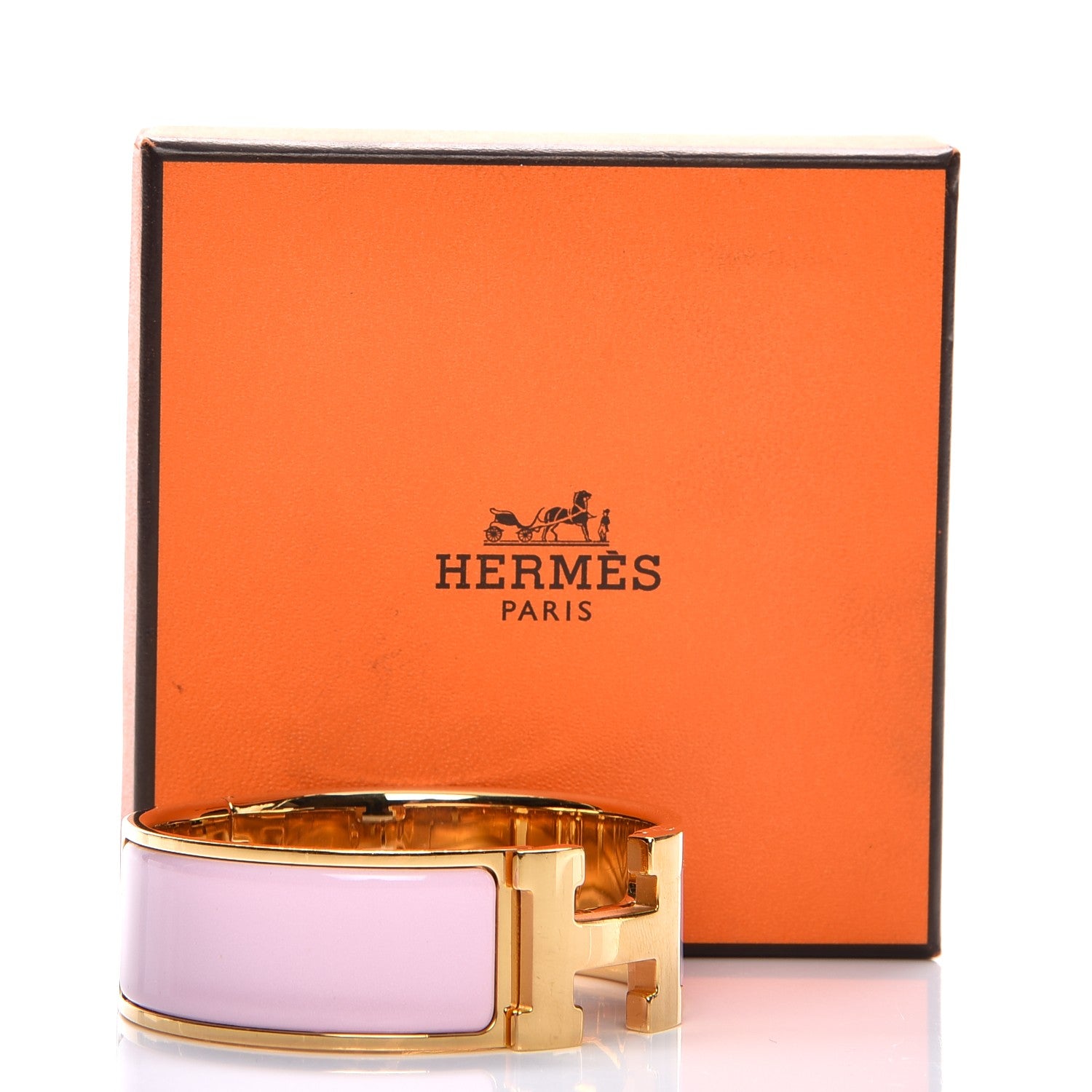 Hermes Enamel Wide Clic Clac H Bracelet PM Rose Dragee 6 of 6