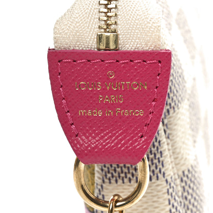Louis Vuitton Damier Azur 2021 Christmas Animation Hollywood Mini Pochette Accessories Fuchsia 6 of 6