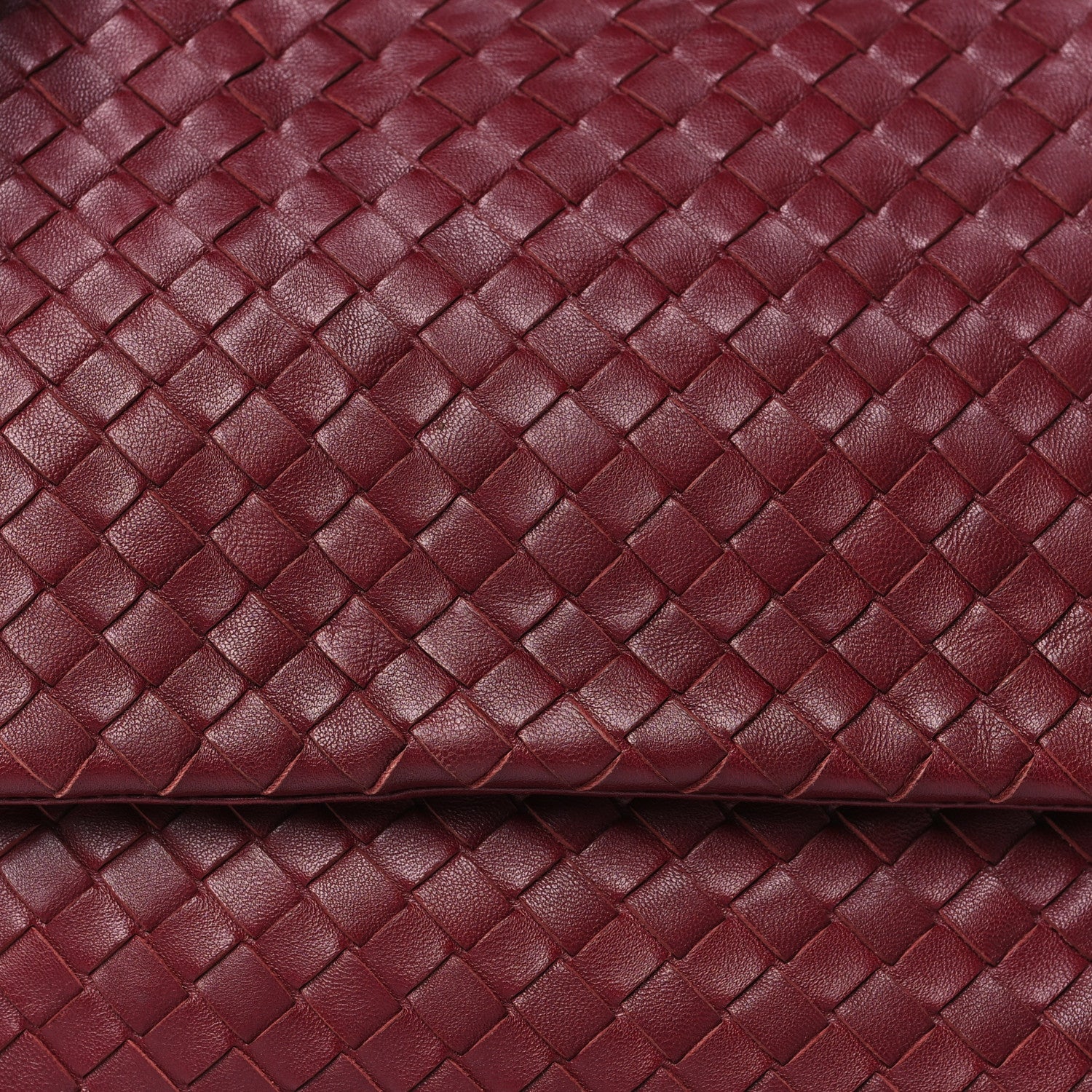 Bottega Veneta Nappa Intrecciato Flap Shoulder Bag Bordeaux 8 of 10