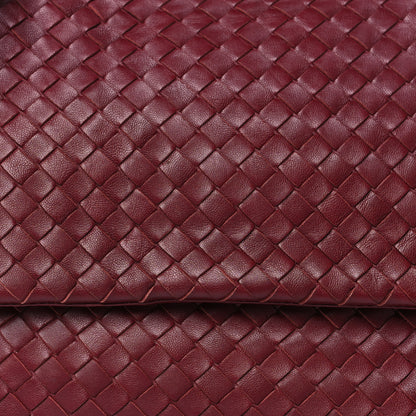 Bottega Veneta Nappa Intrecciato Flap Shoulder Bag Bordeaux 8 of 10