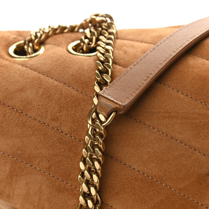 Saint Laurent Suede Y Quilted Monogram Medium Loulou Chain Satchel Cinnamon 12 of 12