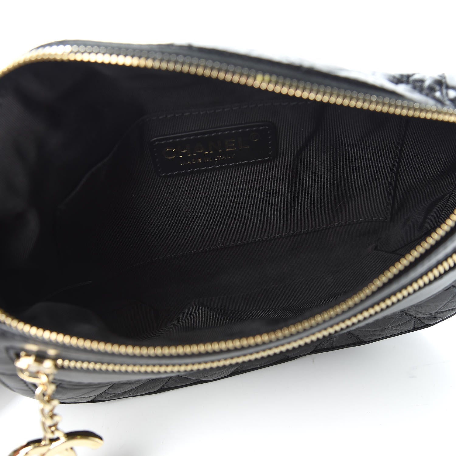 Chanel Aged Calfskin Quilted Waist Bag With Coin Purse Black 5 of 10