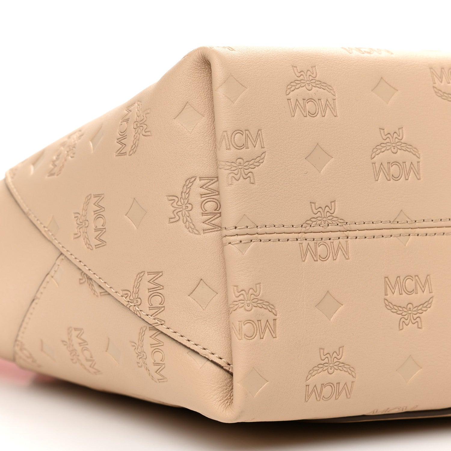 MCM Calfskin Ottomar Medium Klara Hobo New Beige 9 of 10