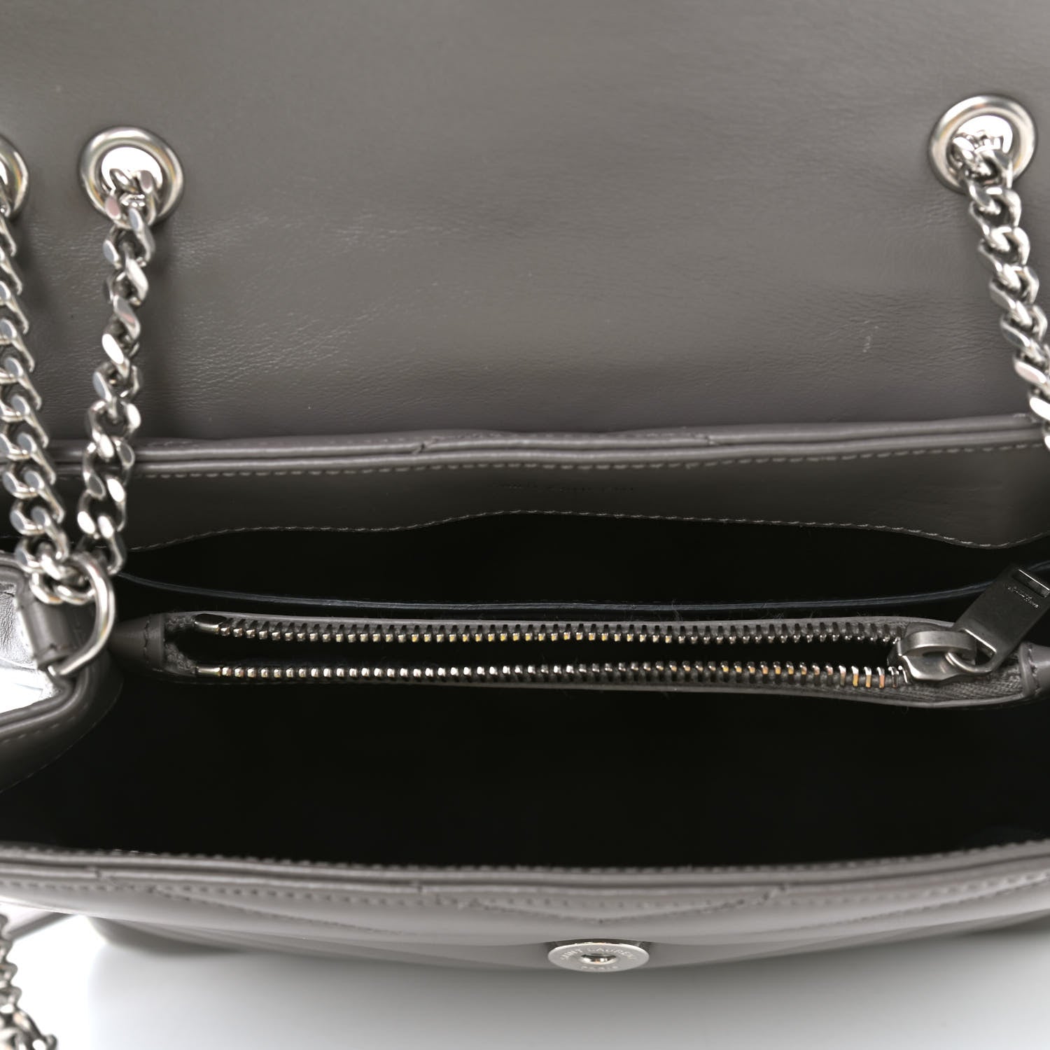 Saint Laurent Calfskin Y Quilted Monogram Small Loulou Chain Satchel Earth 5 of 9