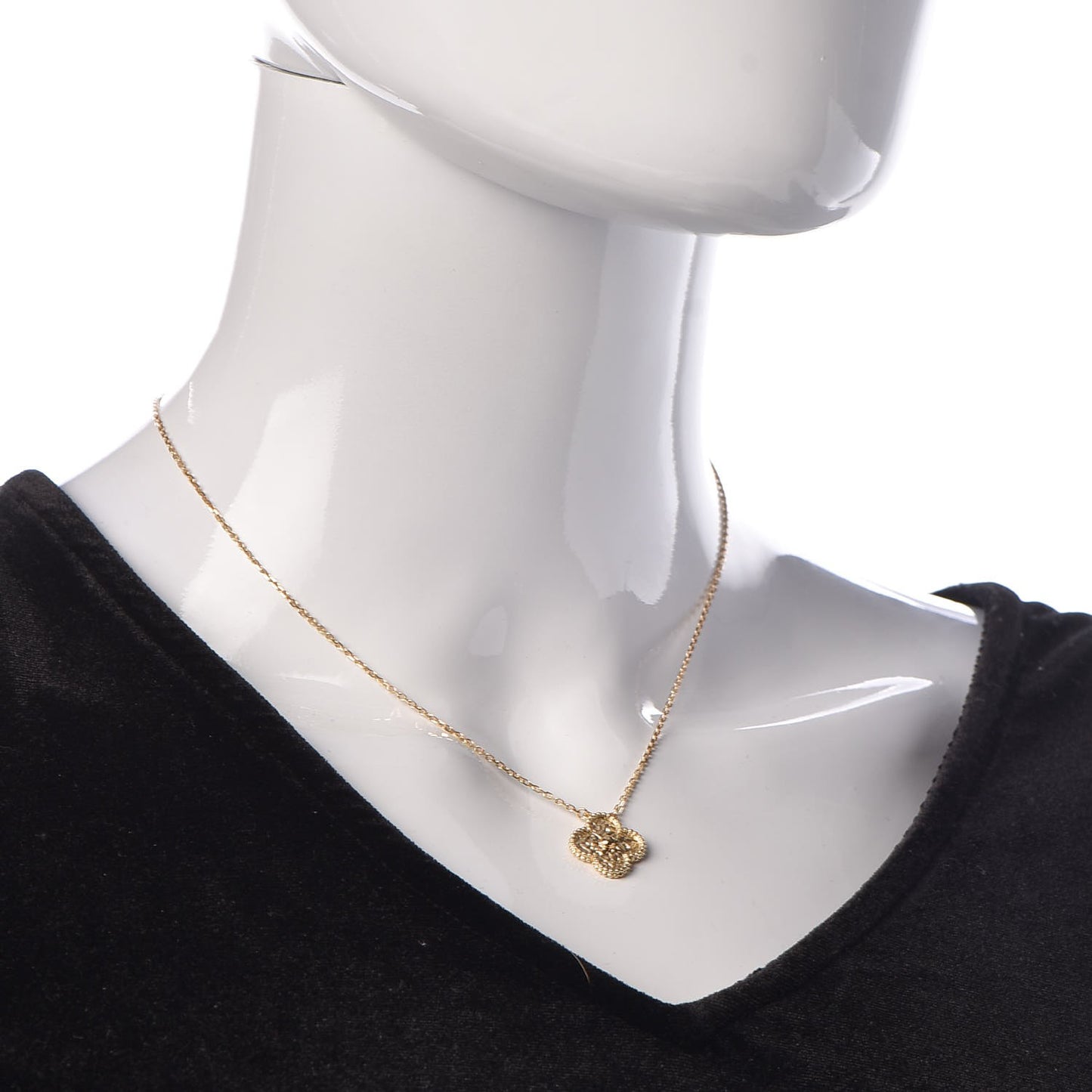 18K Yellow Gold Vintage Alhambra Pendant Necklace
