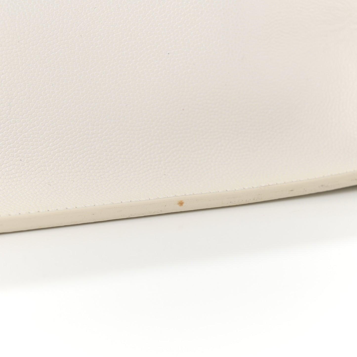 Caviar Quilted My Everything Large Shopping Tote White Black