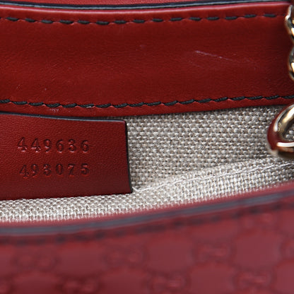Gucci Soft Microguccissima Mini Emily Chain Shoulder Bag Rosso 6 of 9