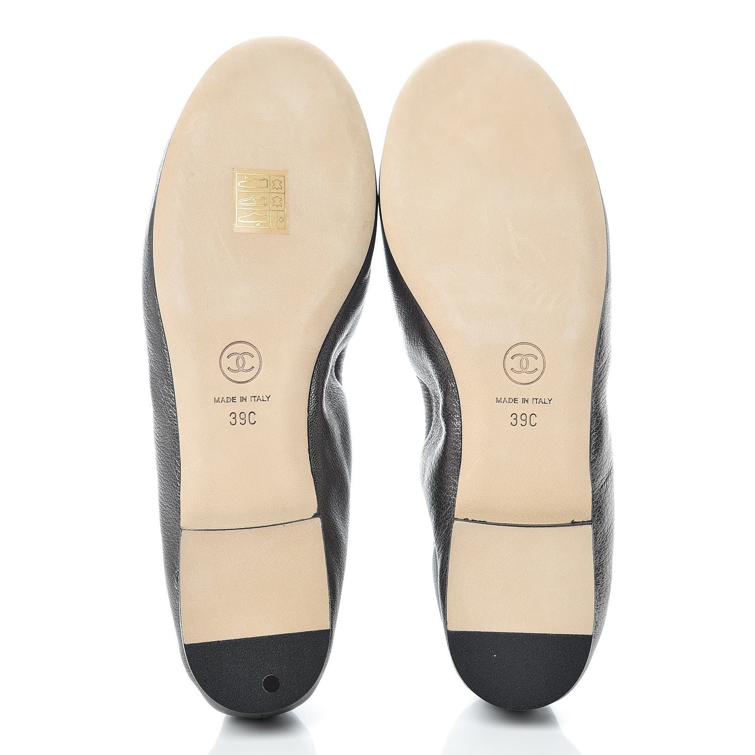 Chanel Laminated Lambskin Pearl CC Moccasin Loafers 39 Khaki 5 of 8