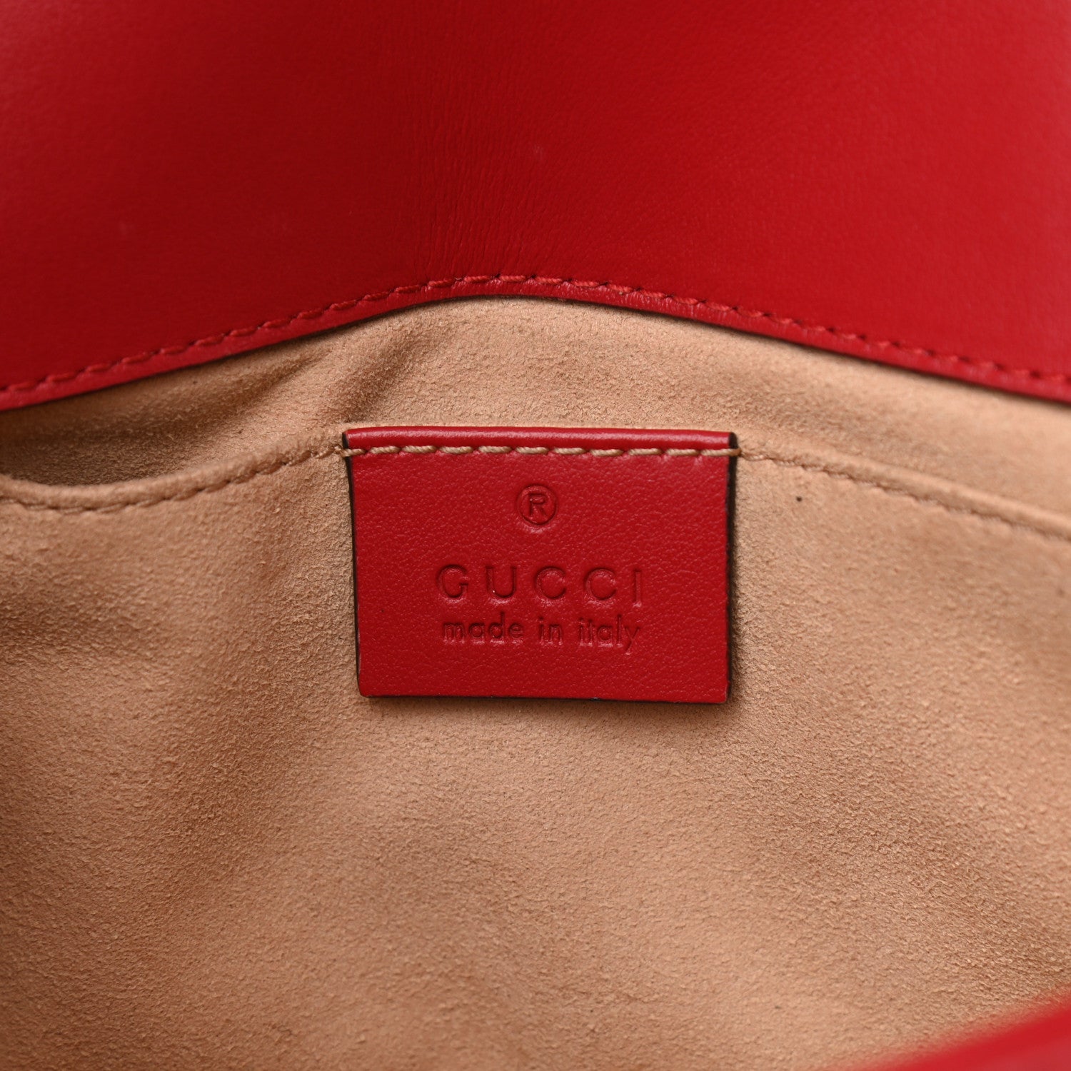 Gucci Calfskin Matelasse Mini GG Marmont Shoulder Bag Hibiscus Red 5 of 8