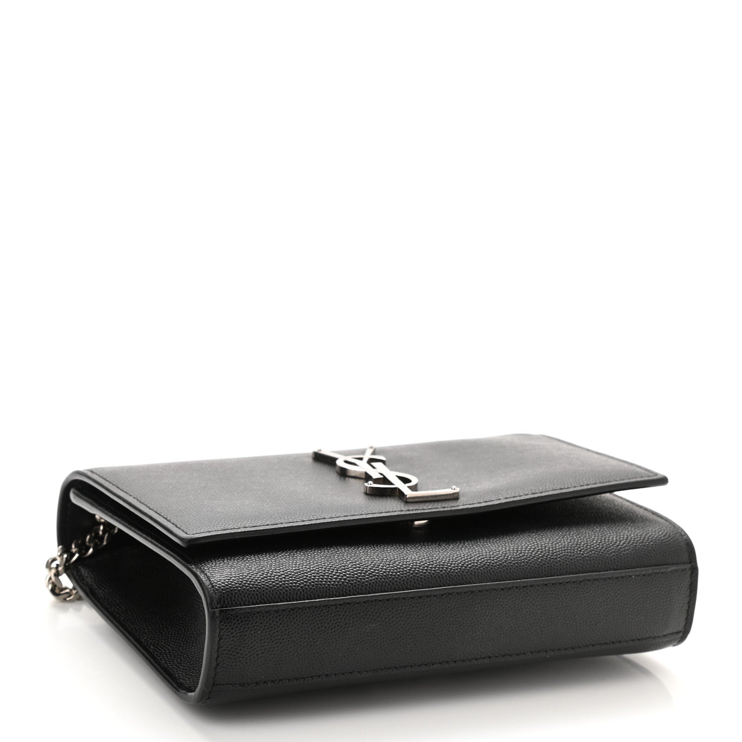 Saint Laurent Grain De Poudre Small Monogram Kate Satchel Black 4 of 10