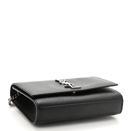 Saint Laurent Grain De Poudre Small Monogram Kate Satchel Black 4 of 10