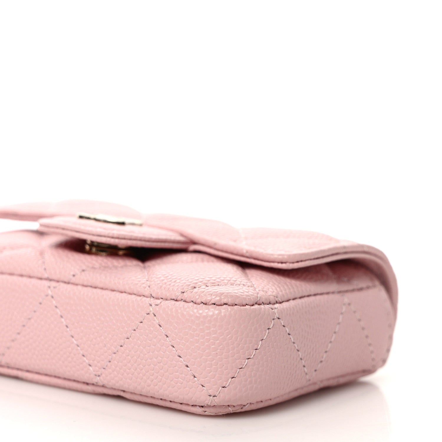 Chanel Caviar Quilted Flap Chain Waist Bag Pink 10 of 11
