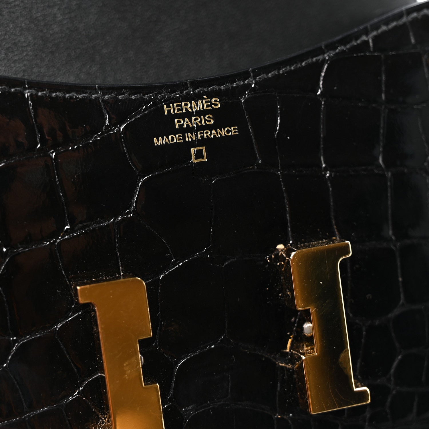 Hermes Shiny Alligator Constance Slim Wallet Black 7 of 9