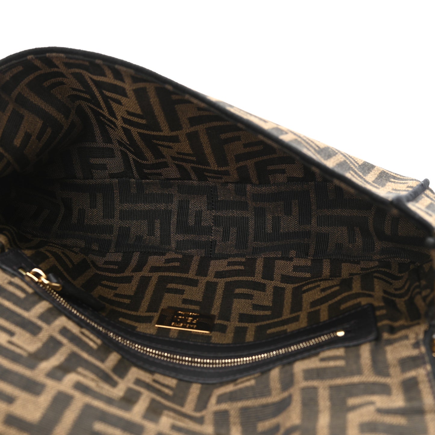 Fabric Jacquard FF 1974 Medium Baguette Tobacco Moro Black
