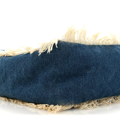Chanel Frayed Denim Quilted Flap Blue 9 of 13
