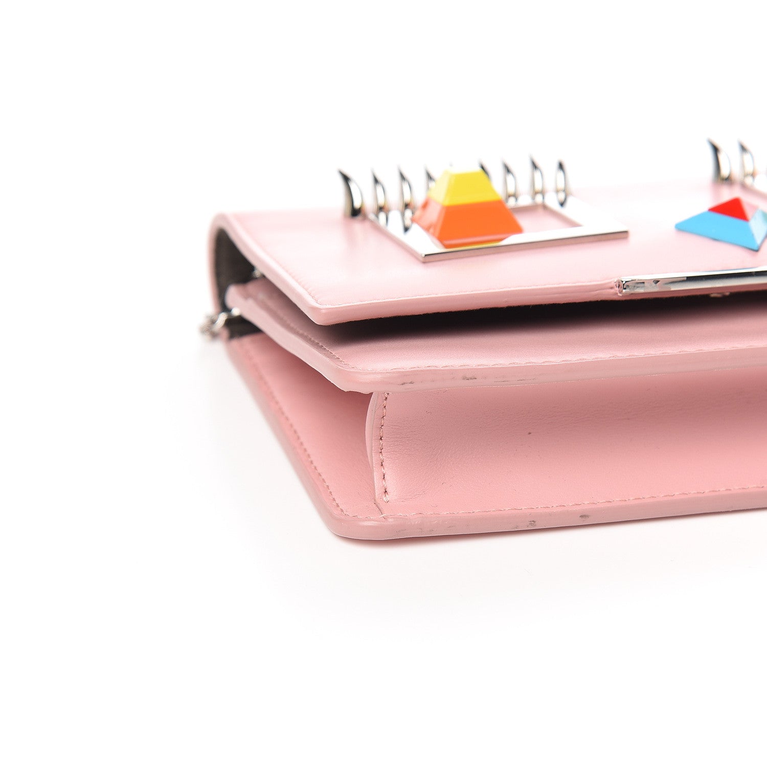 Fendi Vitello Century Hypnoteyes Tube Wallet On Chain Bubblegum 6 of 8
