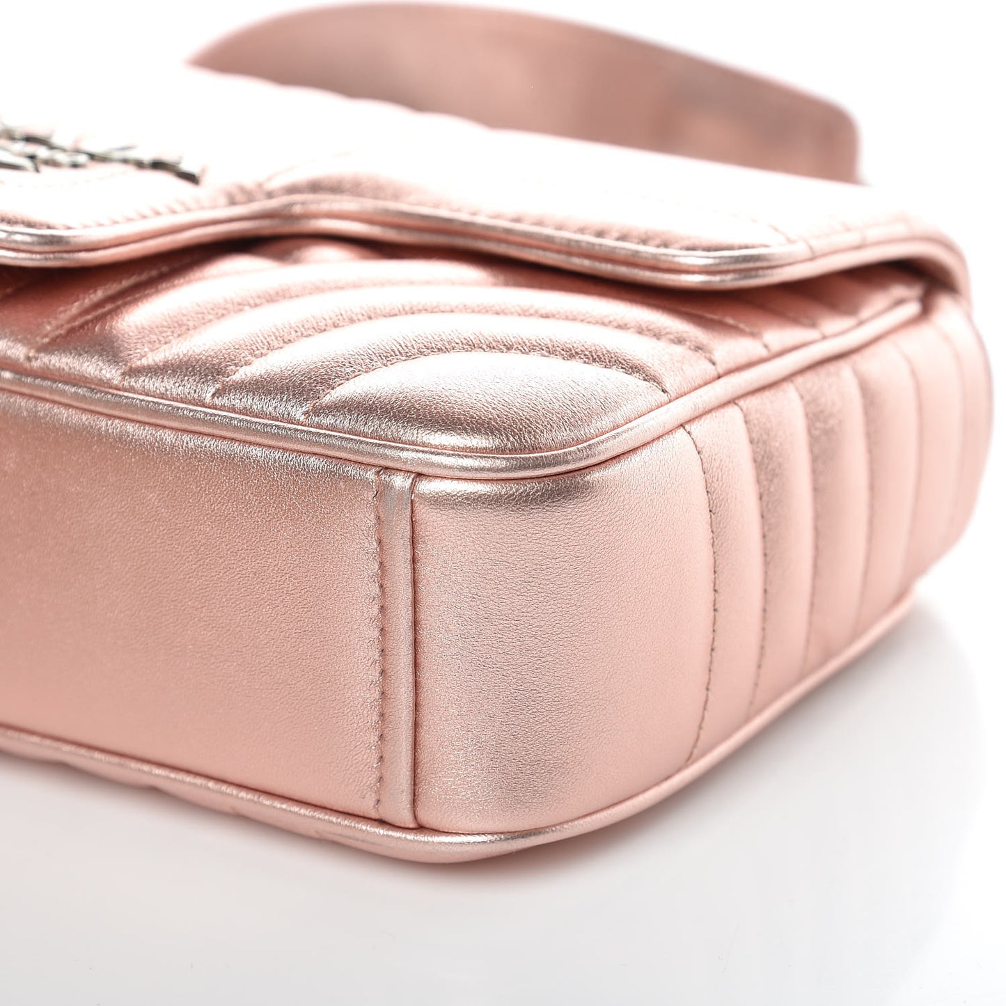Nappa Impunture Diagramme Small Chain Flap Shoulder Bag Rosa Mordore