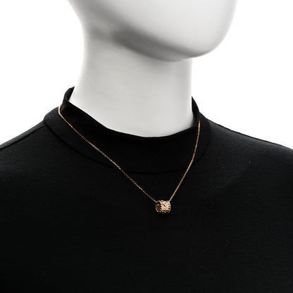 Van Cleef & Arpels 18K Rose Gold Diamond Small Perlee Clovers Pendant Necklace 2 of 6
