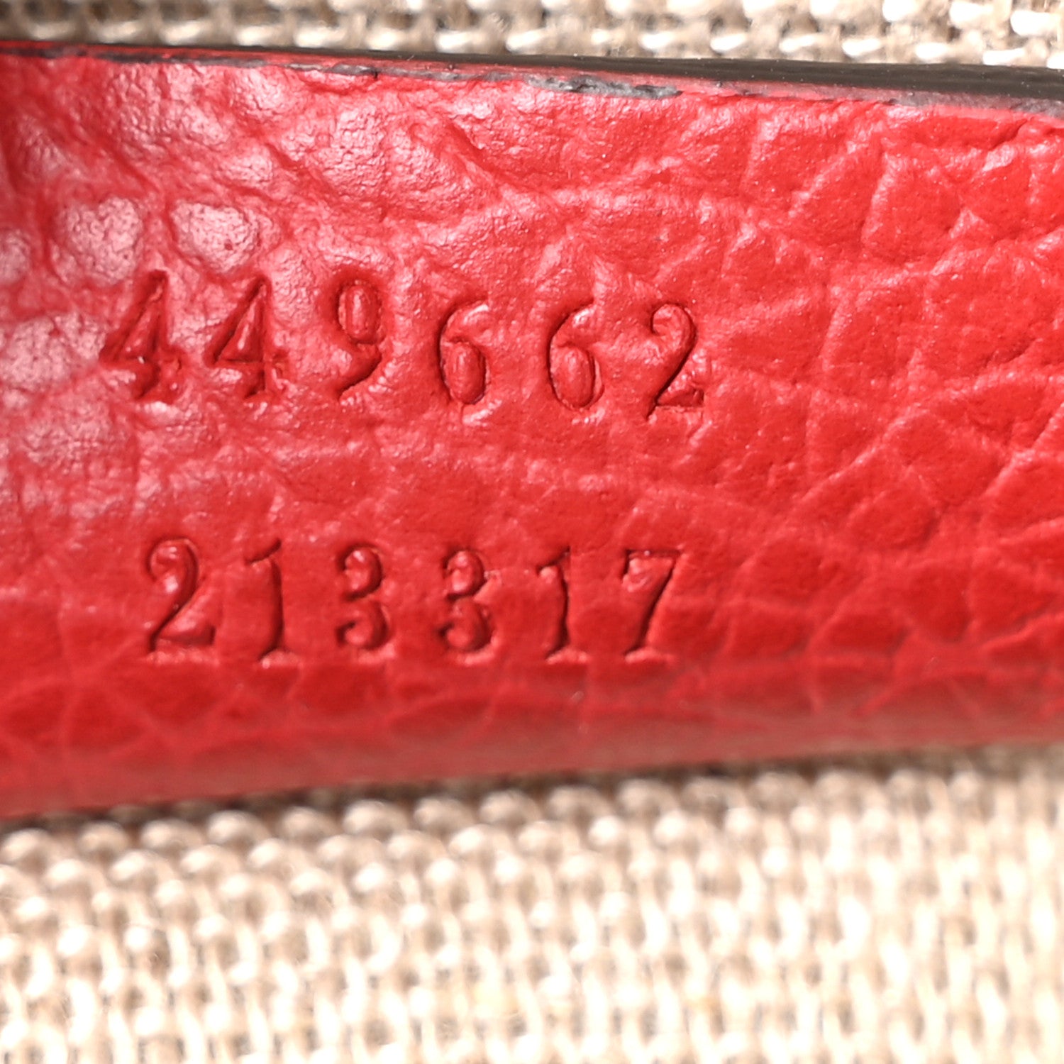 Gucci Dollar Calfskin Small GG Charm Dome Bag Red 7 of 10