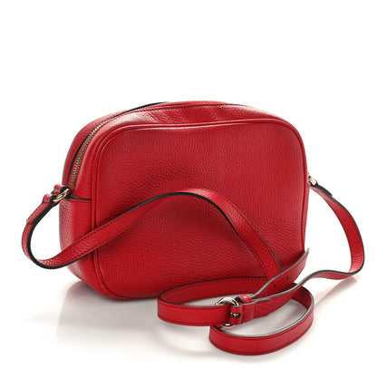 Gucci Pebbled Calfskin Small Soho Disco Bag Tabasco Red 3 of 10
