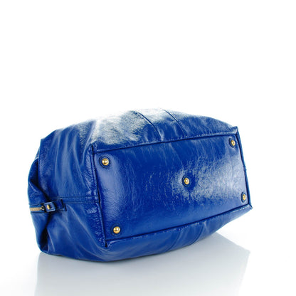 Saint Laurent Textured Patent Medium Easy Sac Majorelle Blue 6 of 11