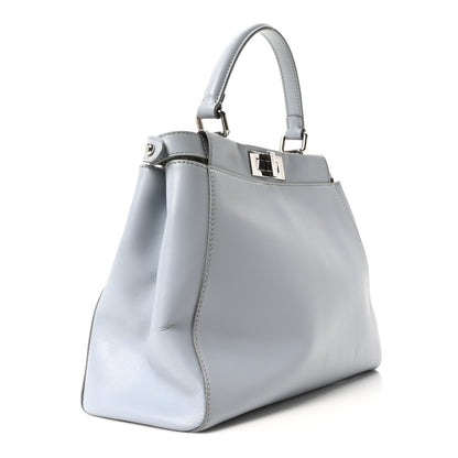 Fendi Vitello Morgan Shiny Nappa Medium Peekaboo Iconic Satchel Polvere Sunflower 3 of 10