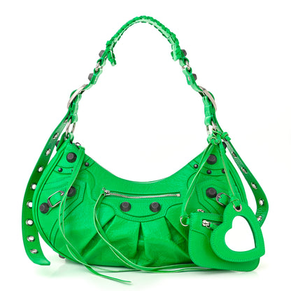 Balenciaga Agneau Arena Small Le Cagole Shoulder Bag Vivid Green 1 of 10