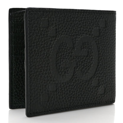 Gucci Piuma Calfskin Jumbo GG Embossed Wallet Black 3 of 6