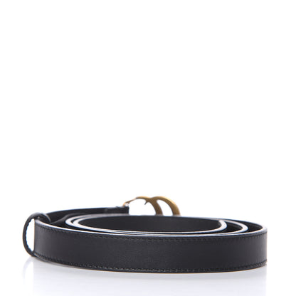 Gucci Calfskin Double G 20mm Belt 85 34 Black 3 of 6