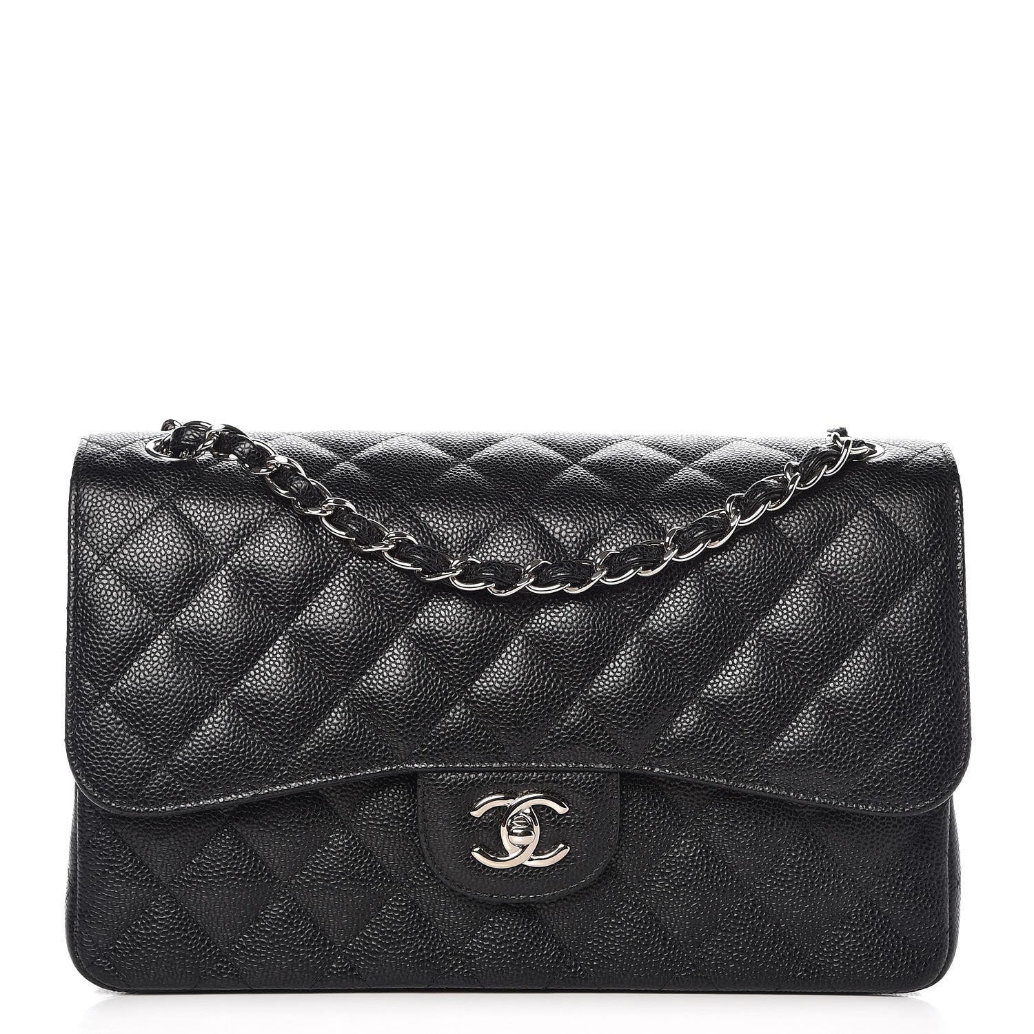 Chanel Caviar Quilted Jumbo Double Flap Black 1 of 8