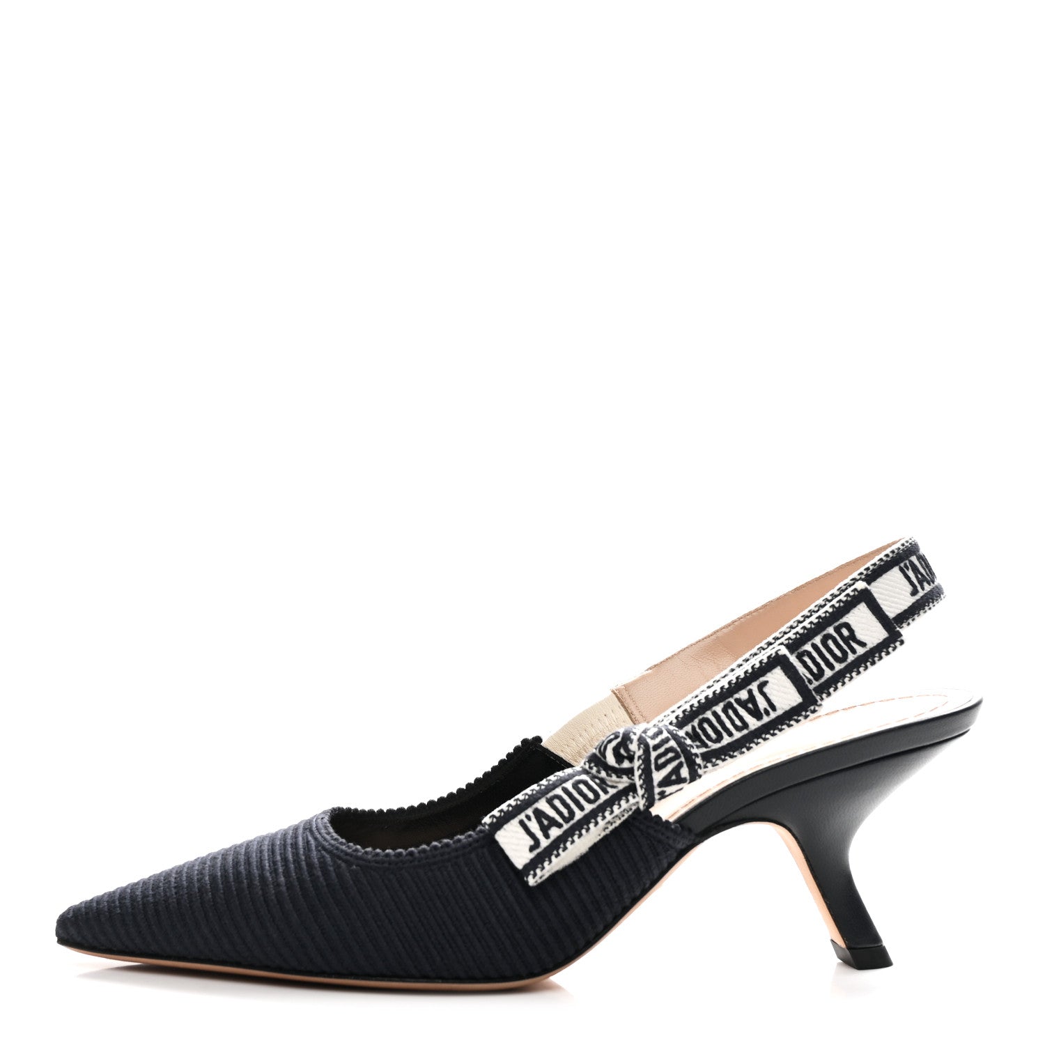Christian Dior Technical Canvas Ribbon J Adior Slingback 65mm Pumps 37 Deep Blue 1 of 10