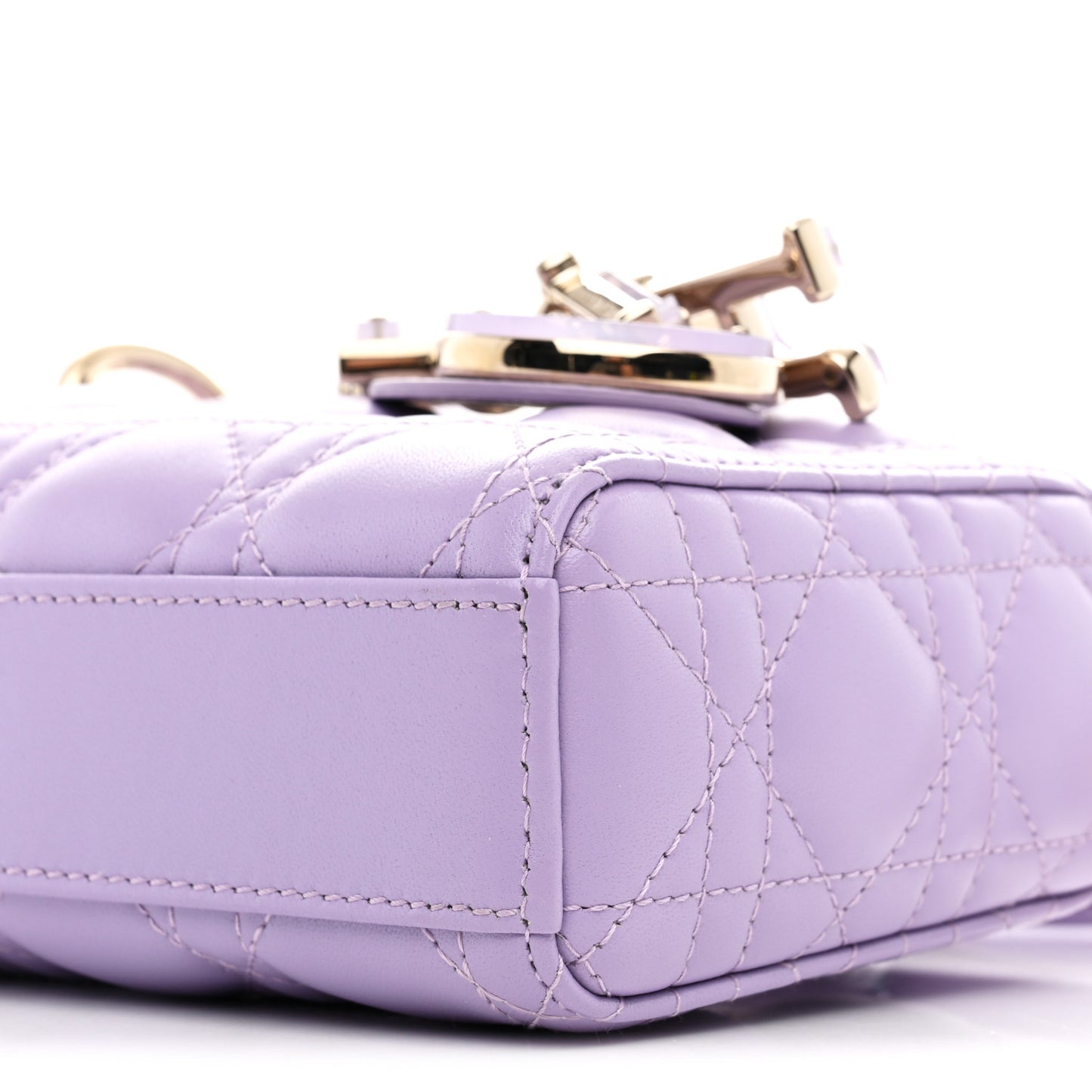 Lambskin Cannage Small Lady D-Joy Lilac