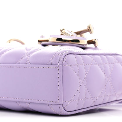 Christian Dior Lambskin Cannage Small Lady D-Joy Lilac 10 of 11
