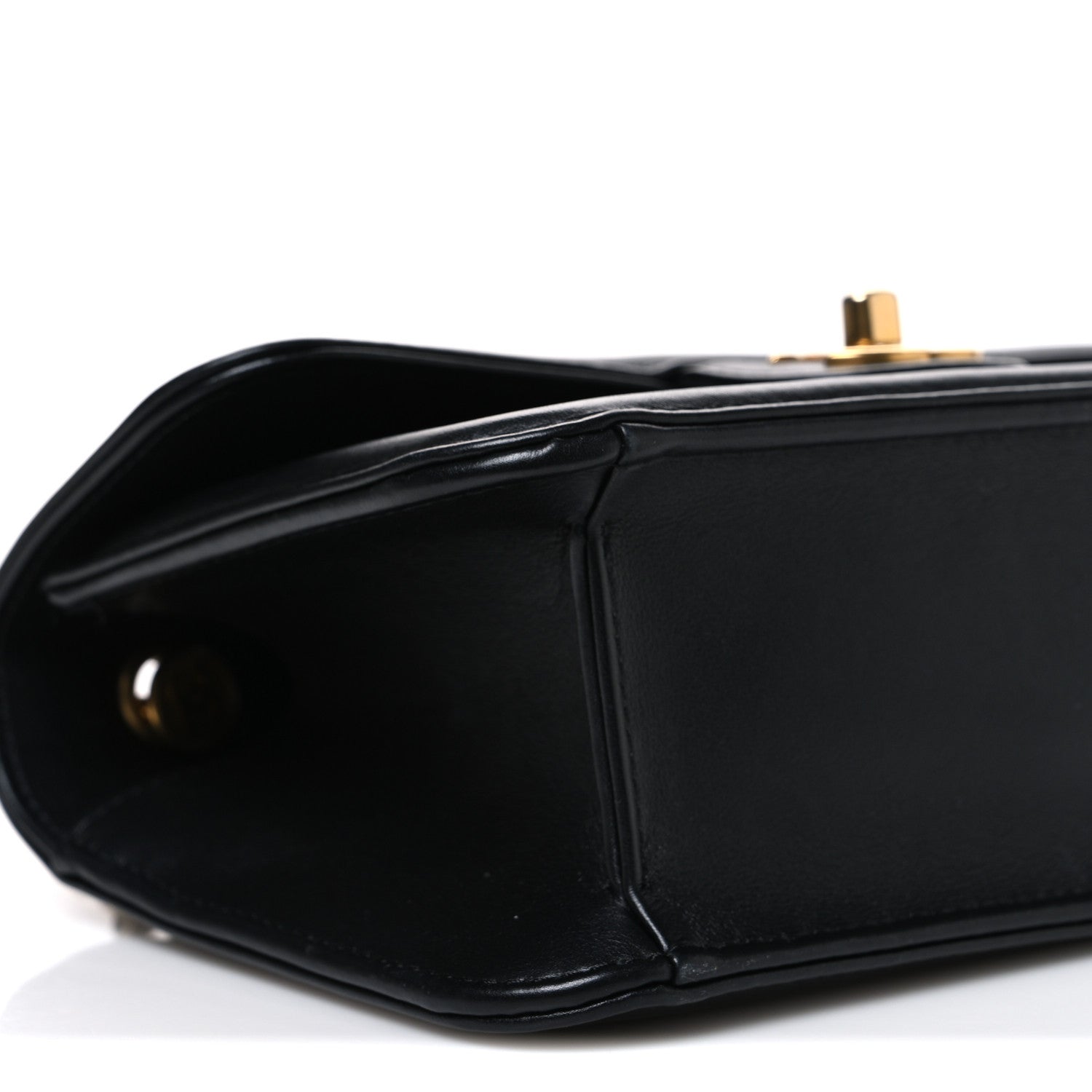 Chanel Lambskin Calfskin Mini Chocolate Bar Flap Bag Black 9 of 10