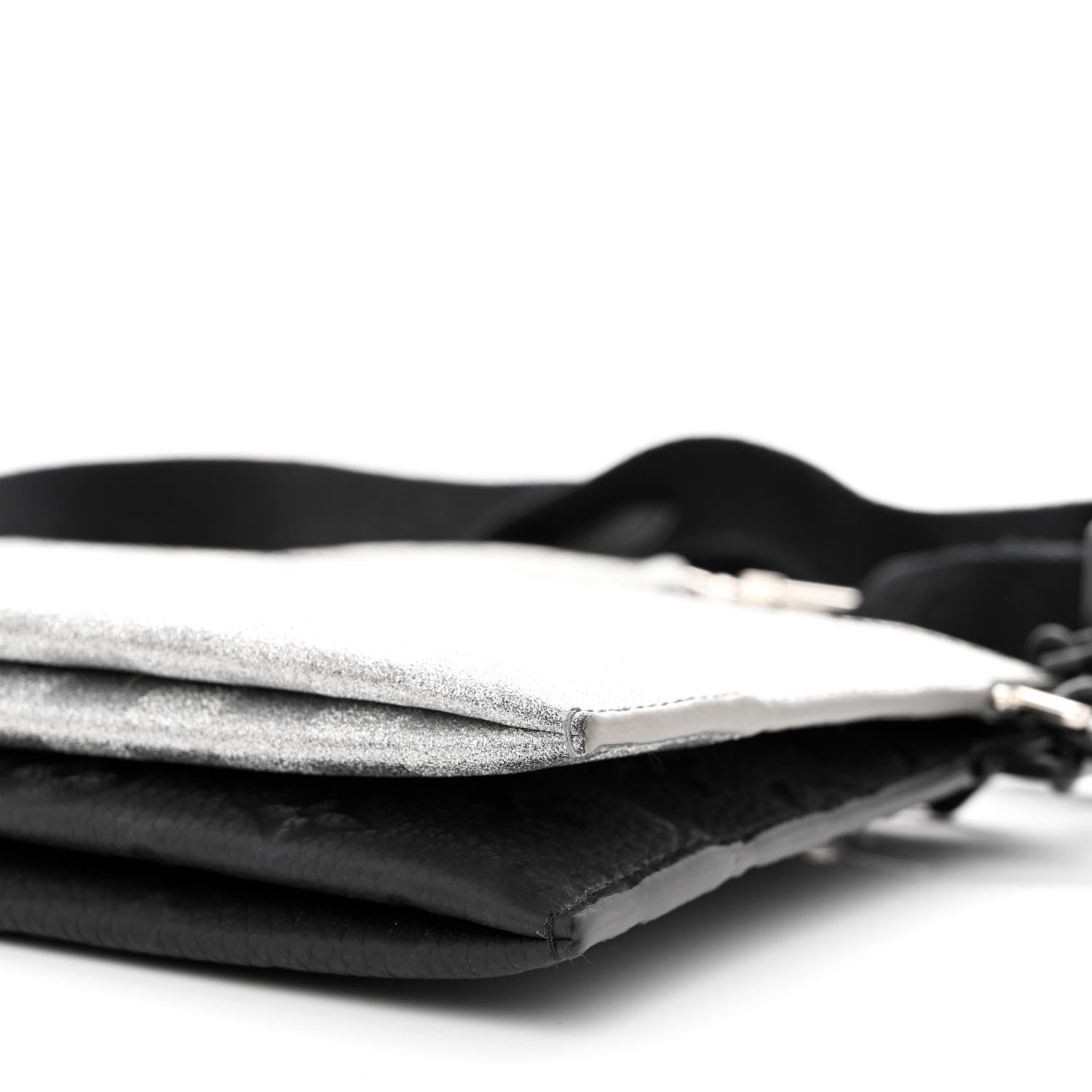 Louis Vuitton Damier Glitter Taurillon Monogram In The Loop Trio Pouch Black Silver 11 of 11