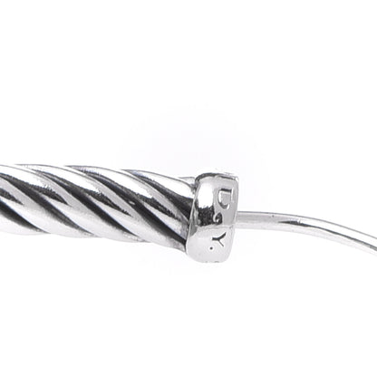 David Yurman Sterling Silver Cable Classics Extra Large Hoop Earrings 5 of 6