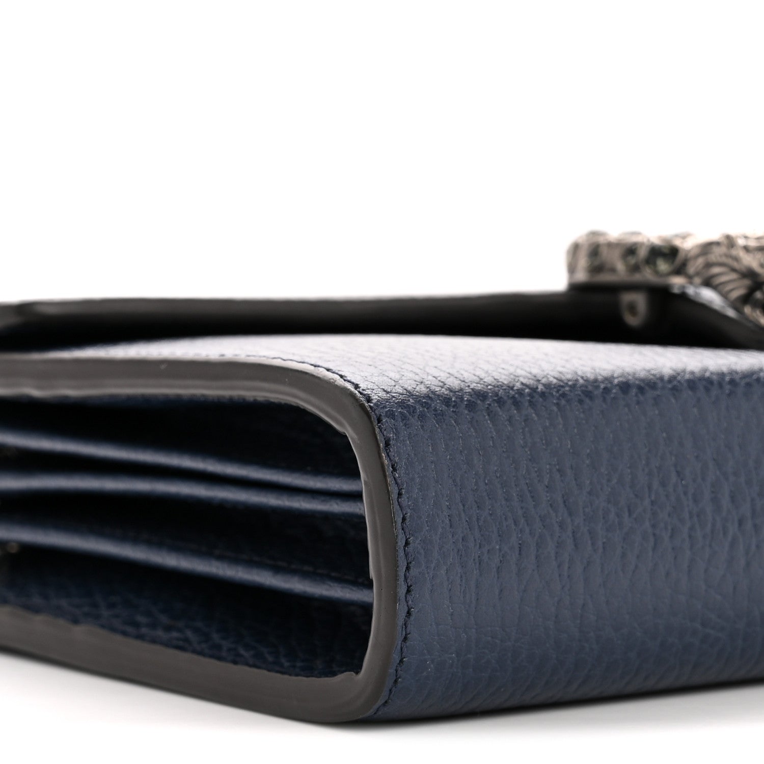 Gucci Dollar Calfskin Crystal Mini Dionysus Chain Wallet Blue Agata Black Diamond 9 of 14
