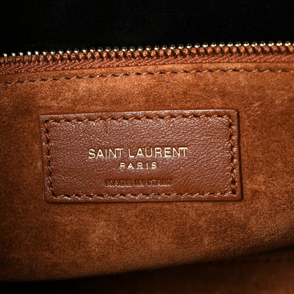 Saint Laurent Calfskin Crocodile Embossed Le 5 A 7 Hobo Black 6 of 9