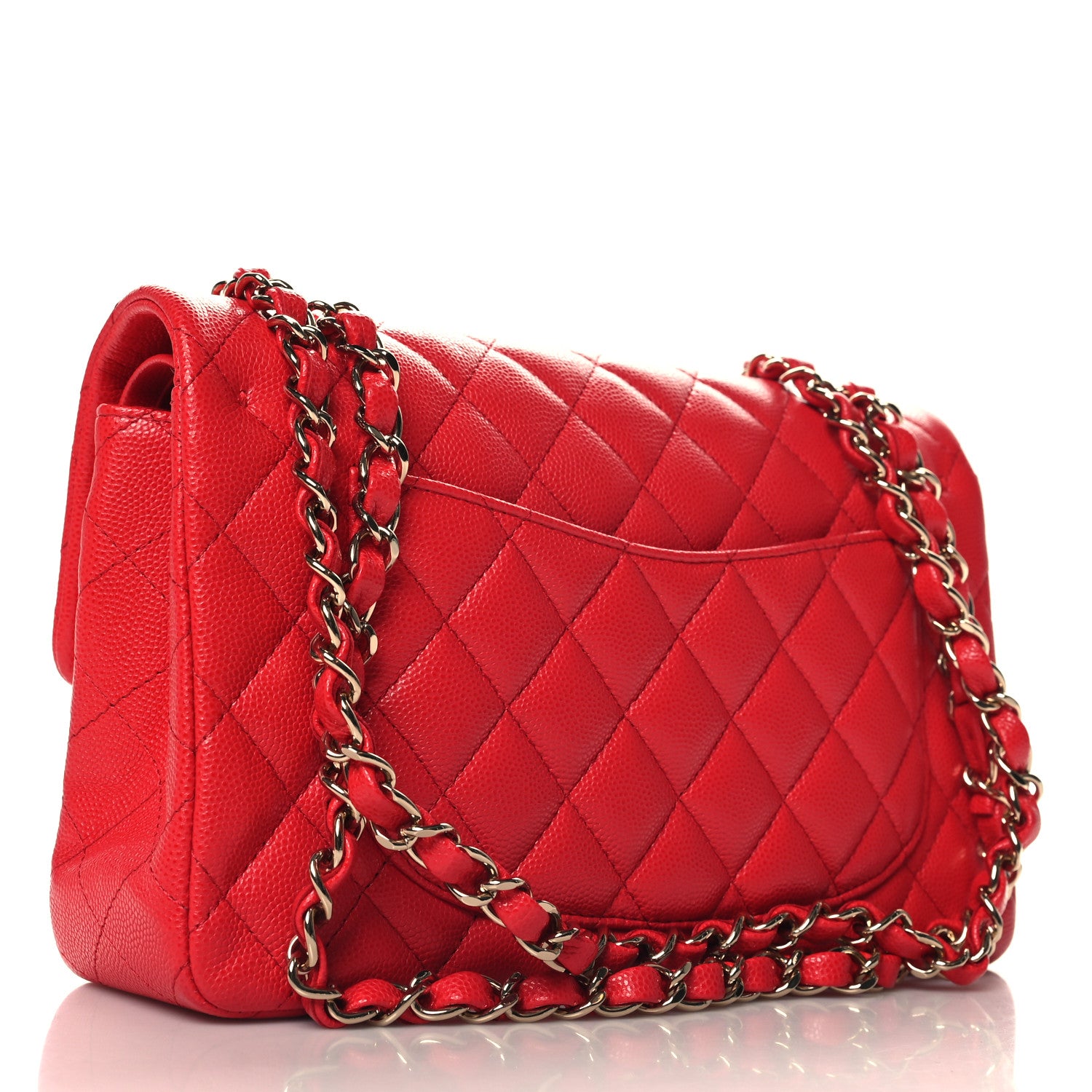 Chanel Caviar Quilted Small Double Flap Red 2 of 10
