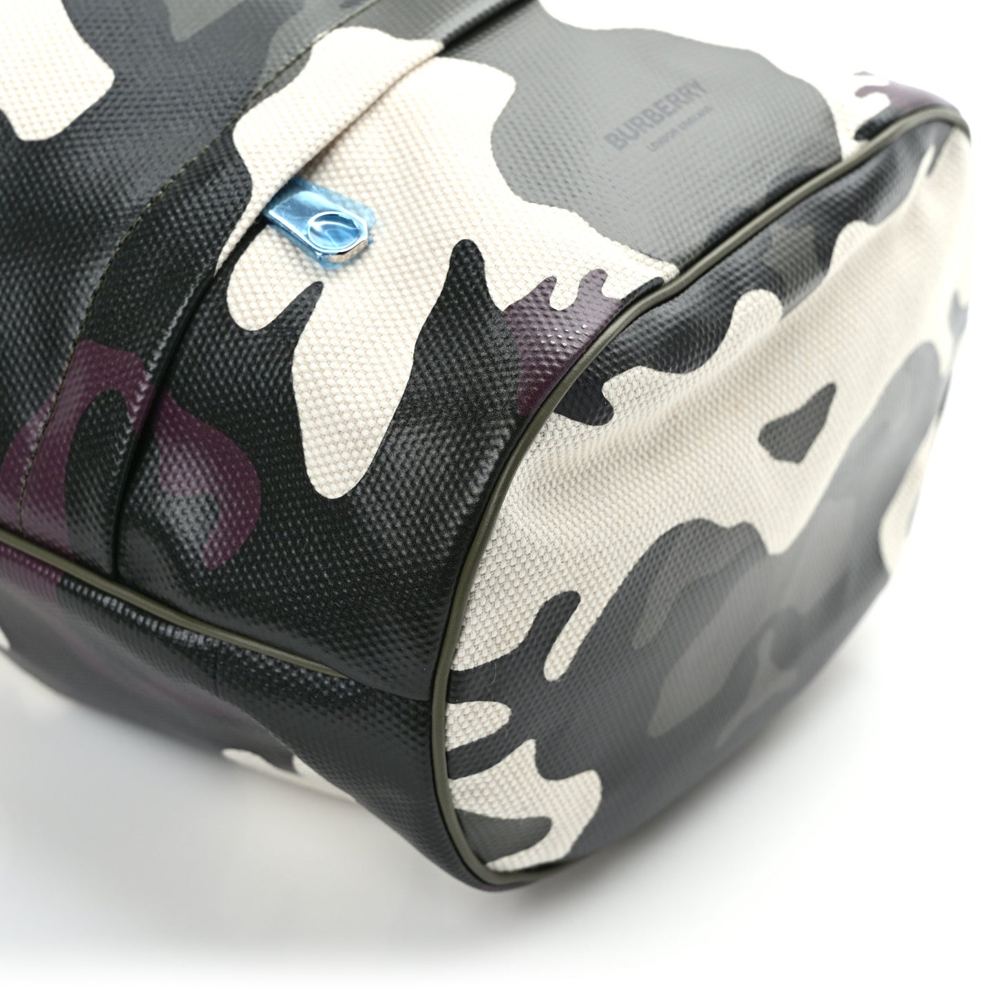 Coated Canvas Camouflage Print Phoebe Drawcord Pouch Multicolor