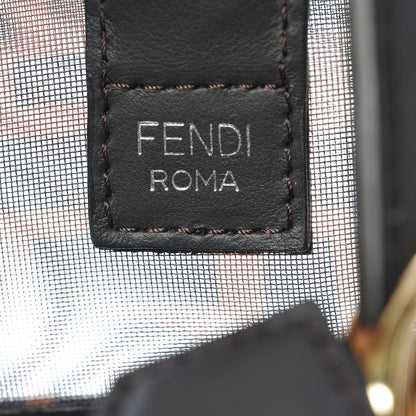 Fendi Mesh Vitello Century F is Fendi FF 1974 Regular Runaway Satchel Marrone Black Ebano 7 of 10