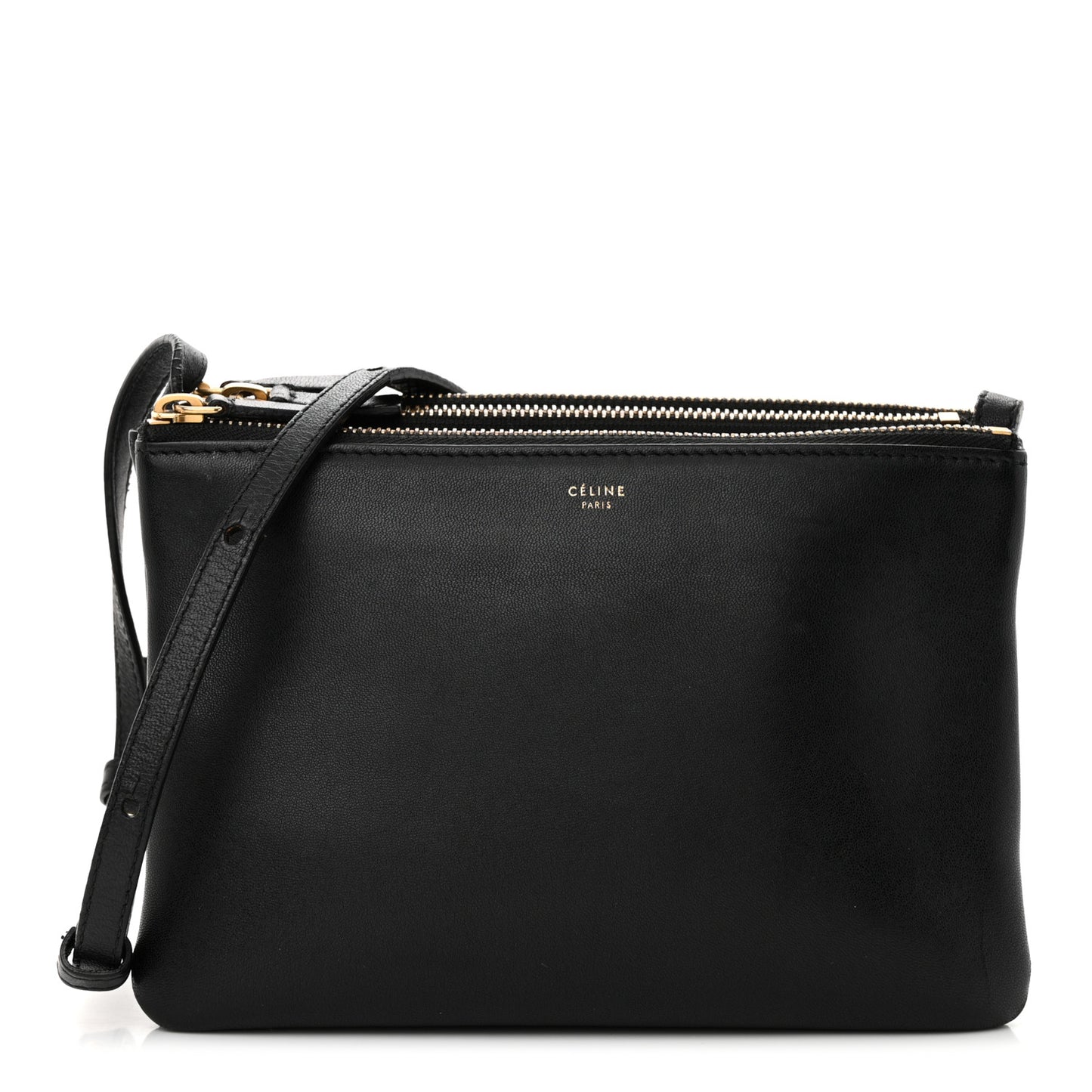 Lambskin Small Trio Crossbody Bag Black