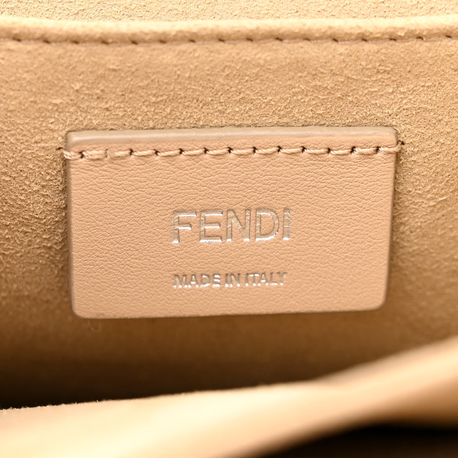 Fendi Vitello Liberty Scalloped Studded Kan I Shoulder Bag Plaster 7 of 16