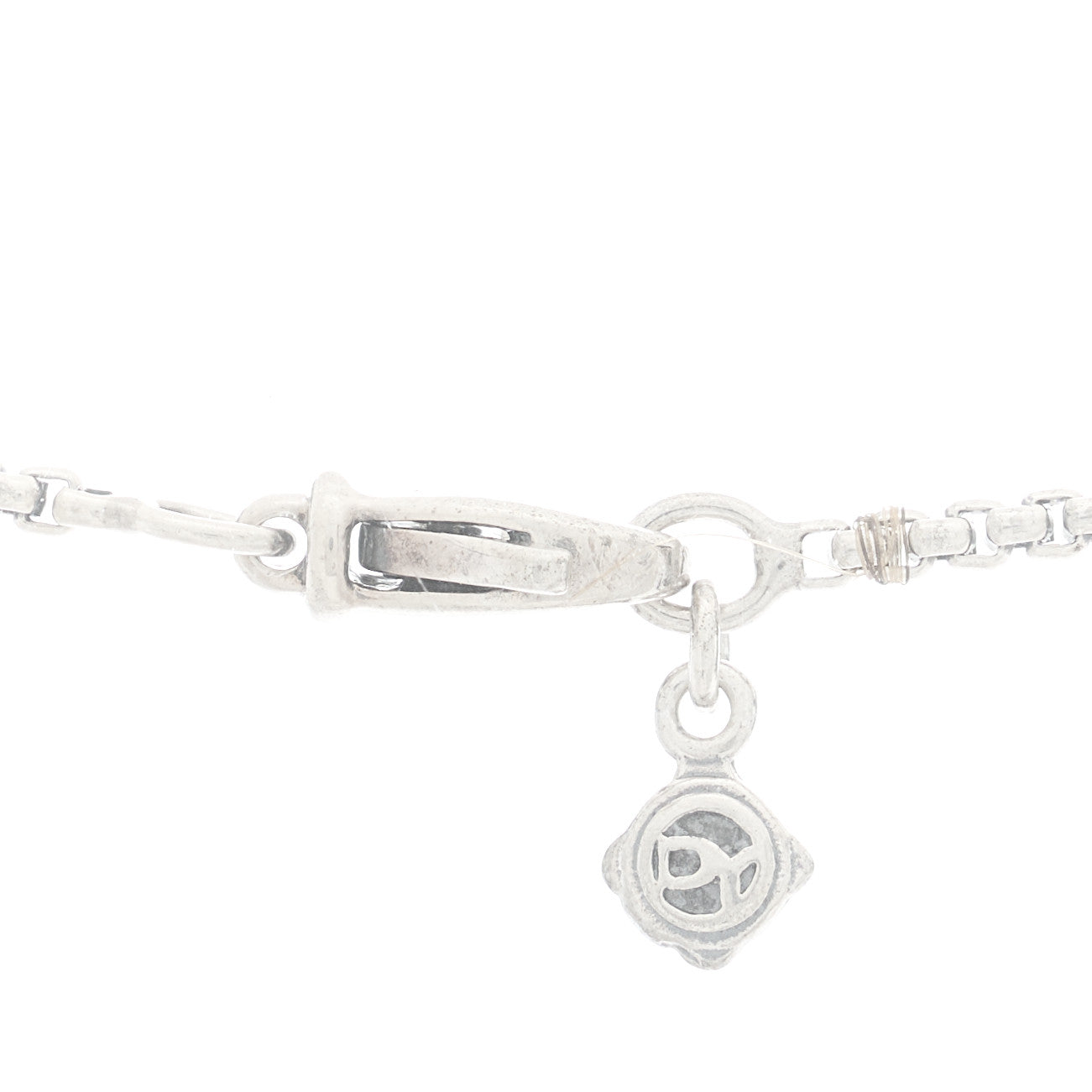 David Yurman Sterling Silver Diamond Black Orchid 7mm Petite Albion Pendant Necklace 4 of 6