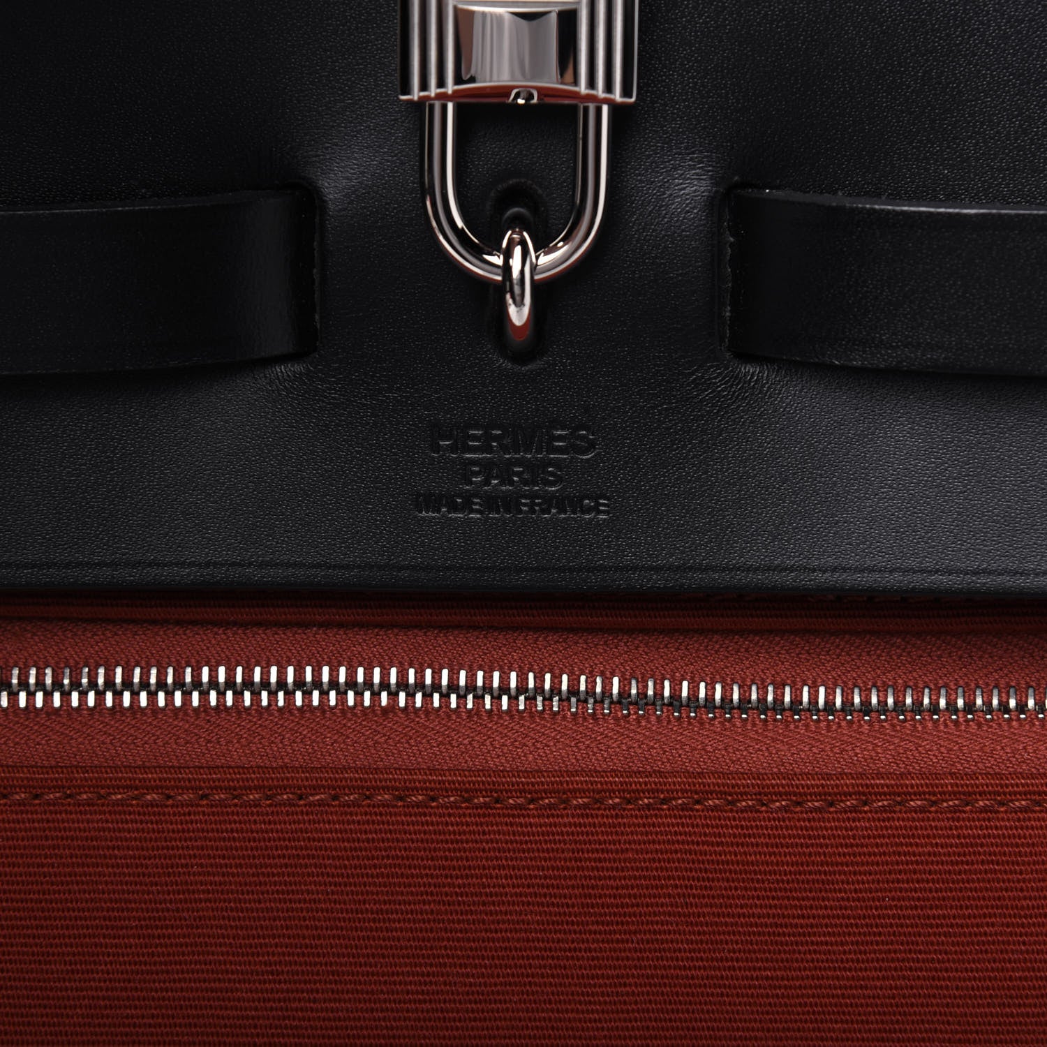 Hermes Toile Vache Hunter Herbag Zip 39 MM Cuivre Black 7 of 20